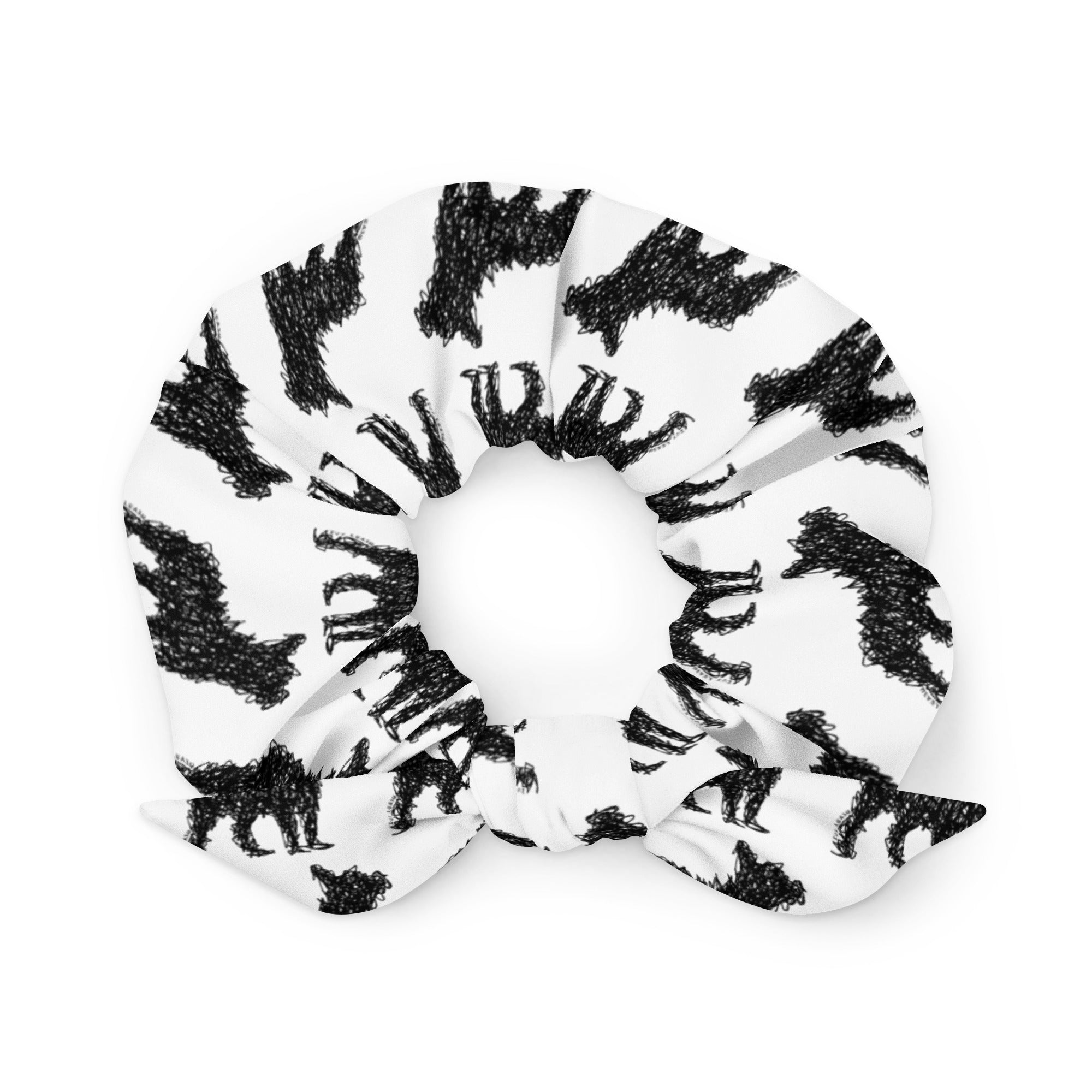 French Bulldog hair scrunchie