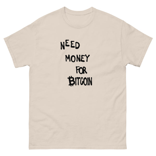 Herren Bitcoin Shirt 'Need Money For Bitcoin' – Lustiges Tank Top Für Krypto-Fans