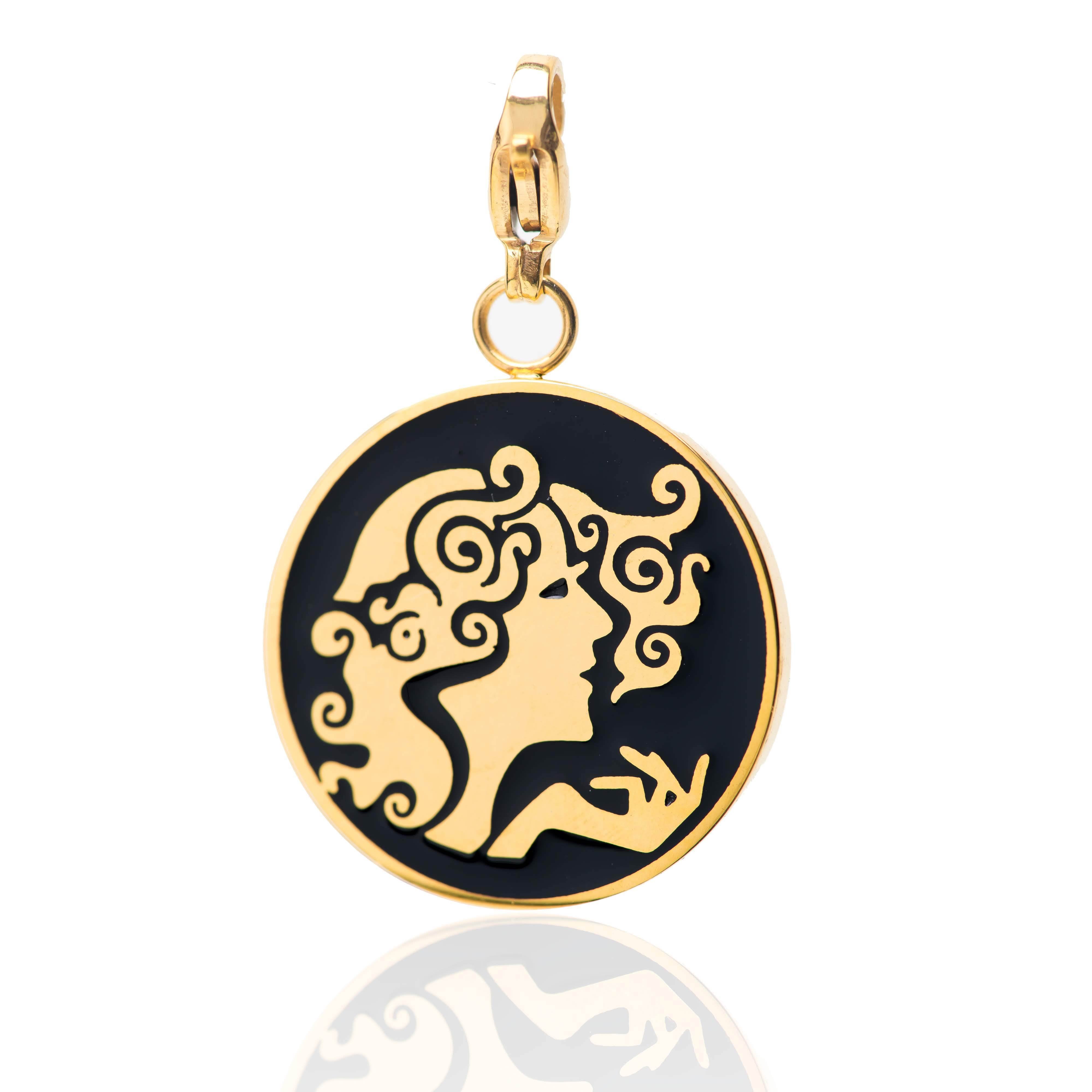 Virgo Zodiac Sign Medallion Necklace
