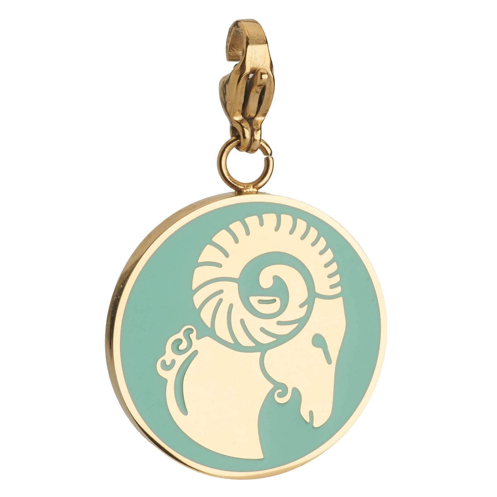 Aries Zodiac Sign Medallion Necklace