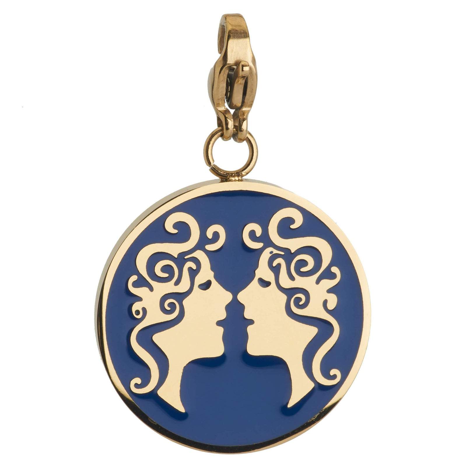 Gemini Zodiac Sign Medallion Necklace