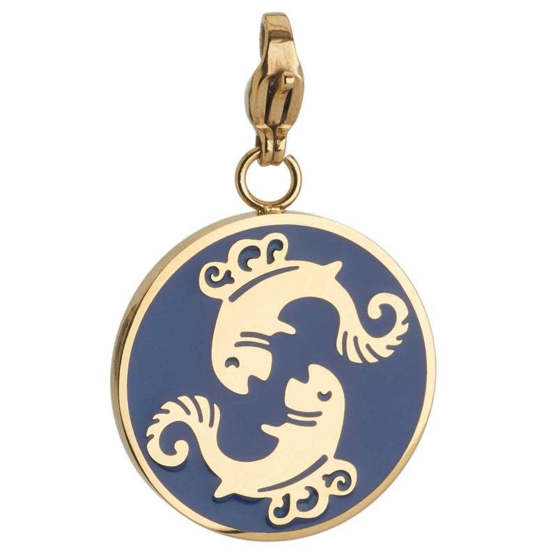 Pisces Zodiac Sign Medallion Necklace