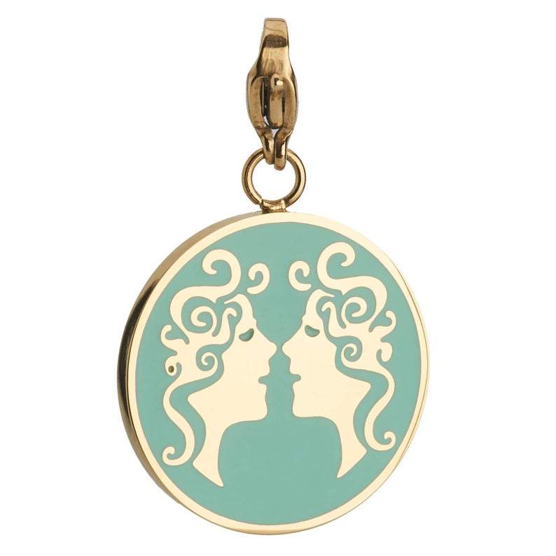 Gemini Zodiac Sign Medallion Necklace