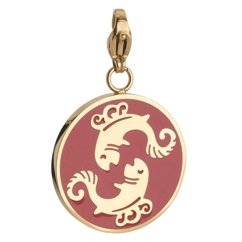 Pisces Zodiac Sign Medallion Necklace