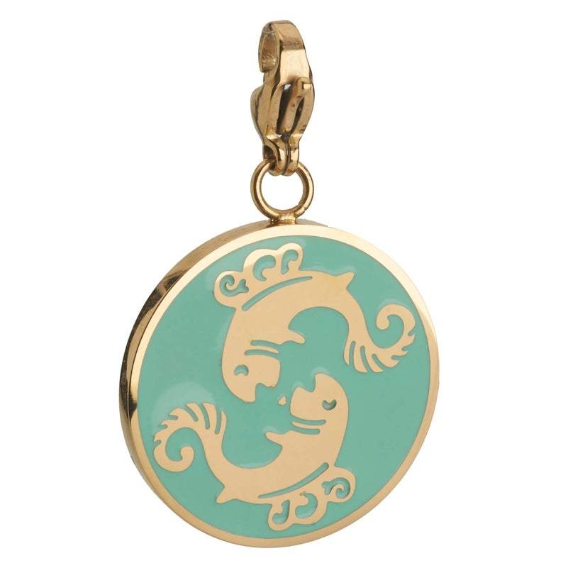 Pisces Zodiac Sign Medallion Necklace