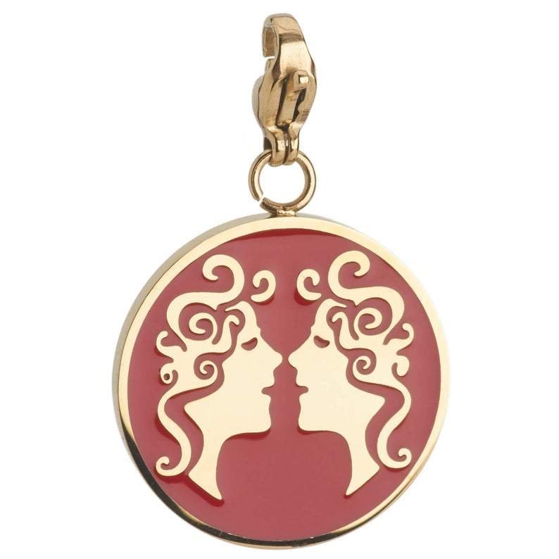 Gemini Zodiac Sign Medallion Necklace