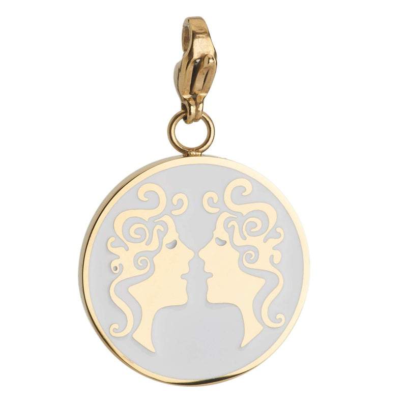 Gemini Zodiac Sign Medallion Necklace