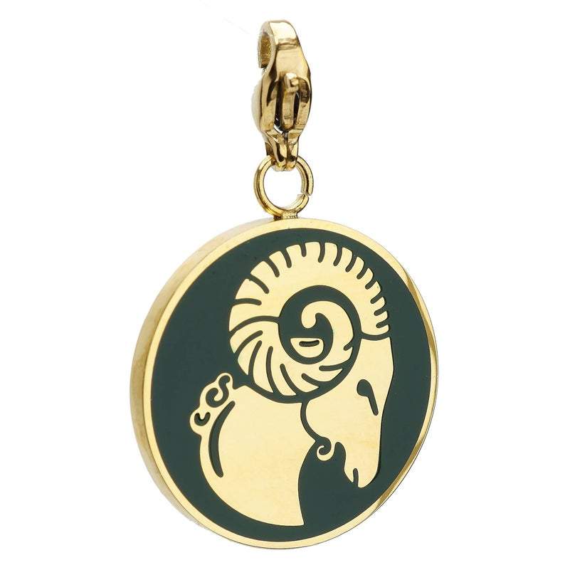 Aries Zodiac Sign Medallion Necklace