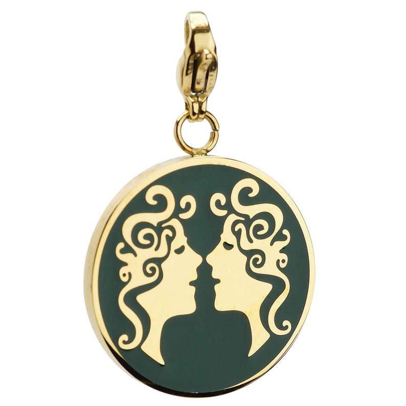 Gemini Zodiac Sign Medallion Necklace