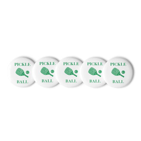 Pickle Ball Set of Pin Buttons