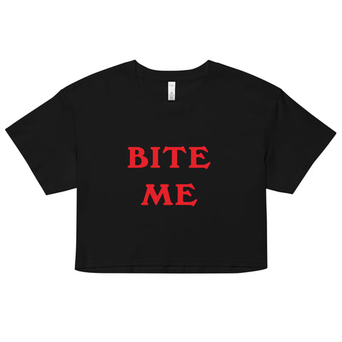 Bite Me T-Shirt - Paris Hilton - Y2K Women’s Crop Top