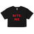 Bite Me T-Shirt - Paris Hilton - Y2K Women’s Crop Top