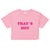 That’s Hot - Paris Hilton - Y2K Women’s Crop Top