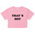 That’s Hot - Paris Hilton - Y2K Women’s Crop Top