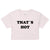 That’s Hot - Paris Hilton - Y2K Women’s Crop Top