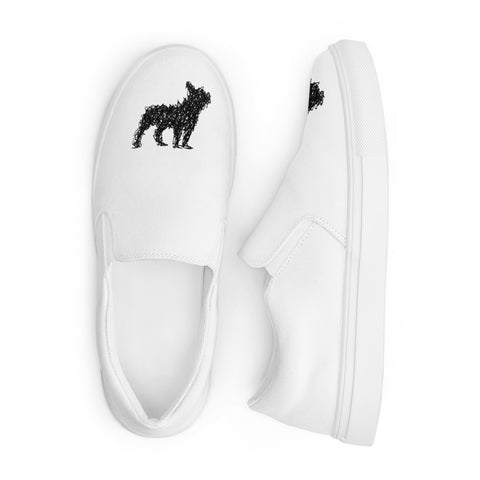 Women’s French Bulldog Slip-on Canvas Shoes