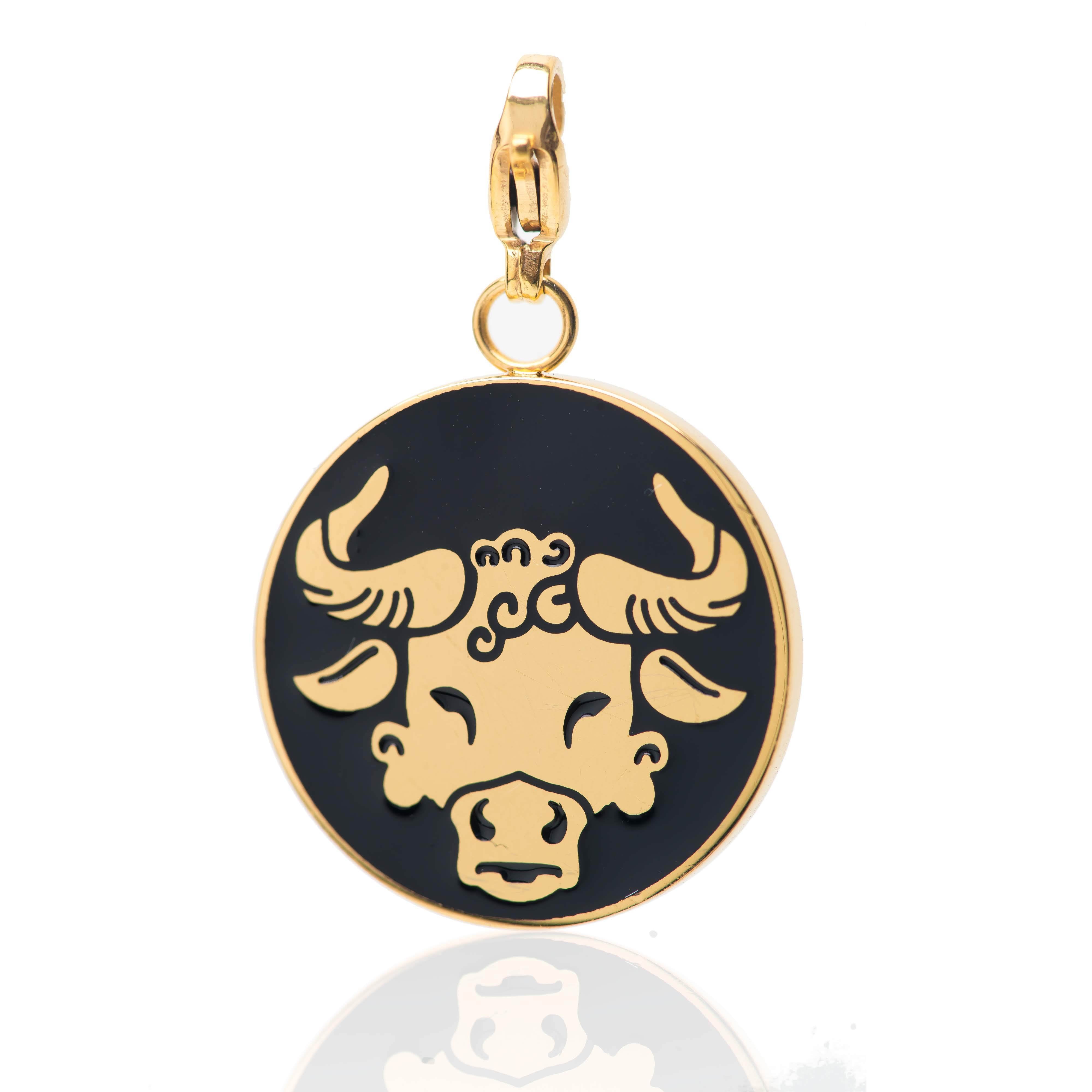 Taurus Zodiac Sign Medallion Necklace