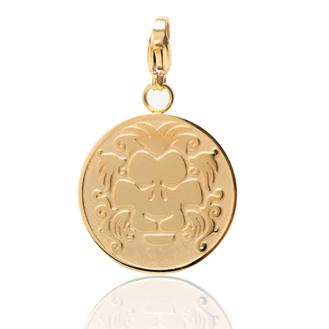 Leo Zodiac Sign Medallion Necklace