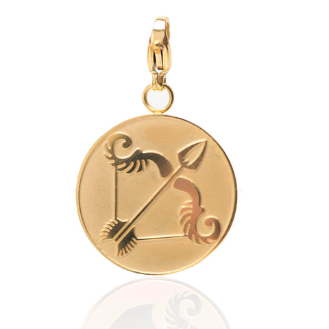 Sagittarius Zodiac Sign Medallion Necklace