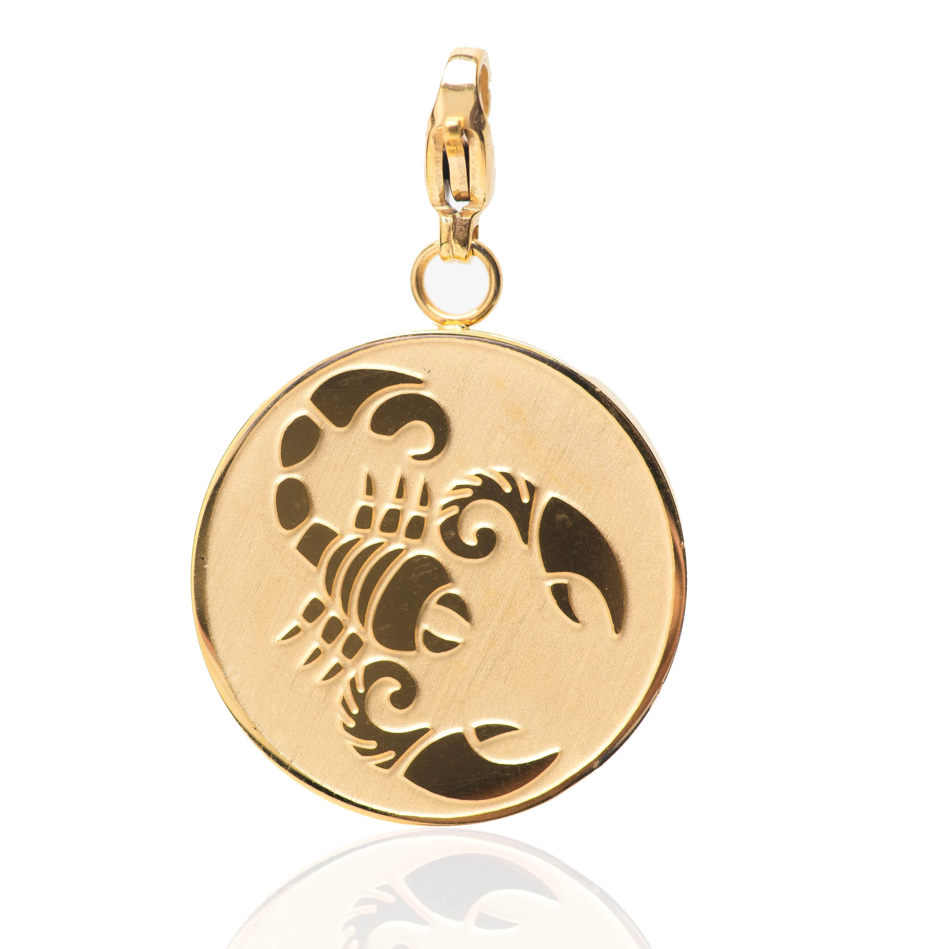 Scorpio Zodiac Sign Medallion Necklace