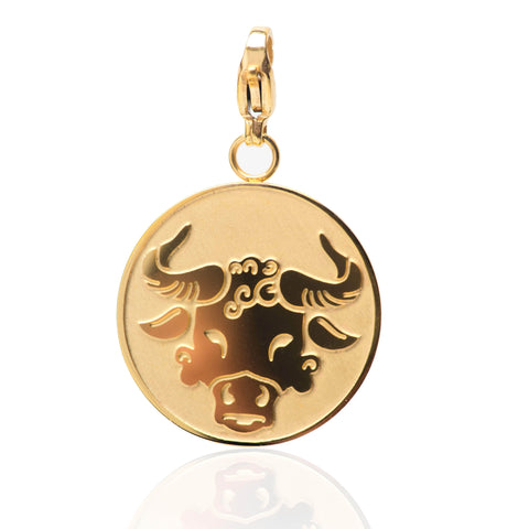 Taurus Zodiac Sign Medallion Necklace