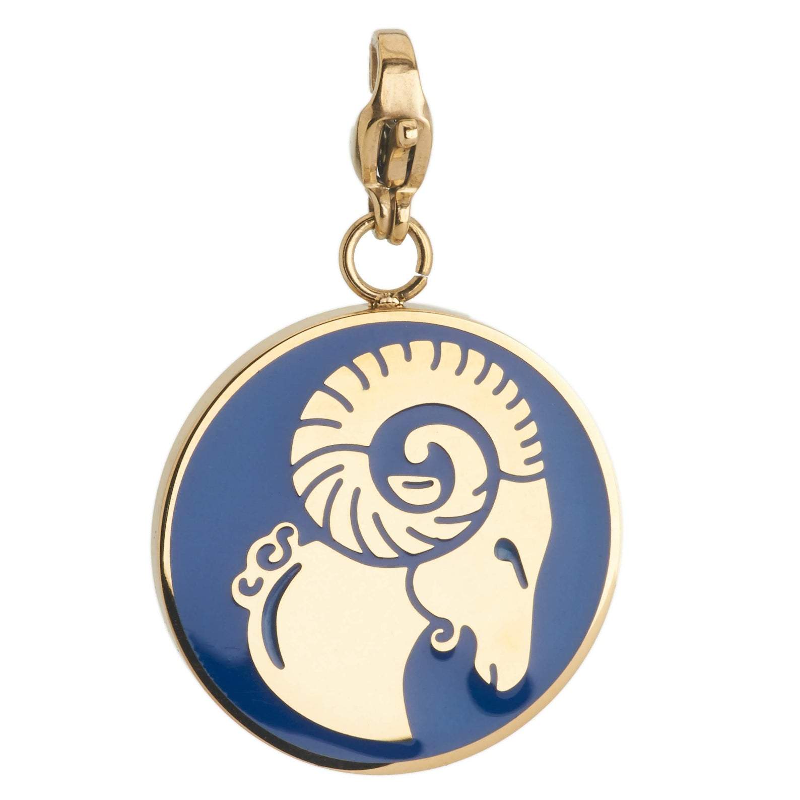 Aries Zodiac Sign Medallion Necklace