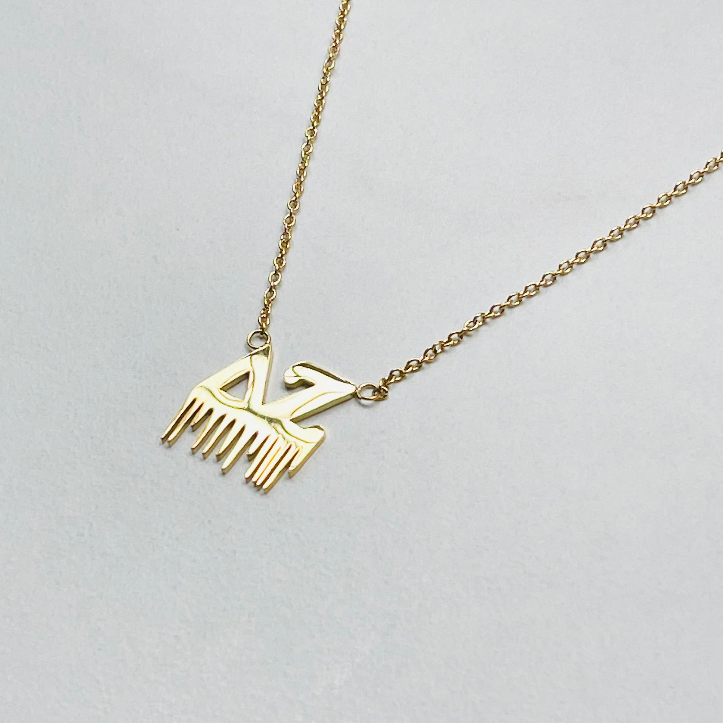 Louis Vuitton LV & Me Letter M Gold Tone Necklace